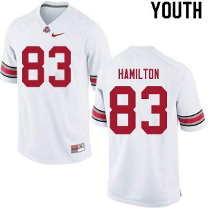 NCAA Ohio State Buckeyes Youth #83 Cormontae Hamilton White Nike Football College Jersey STS8445WD